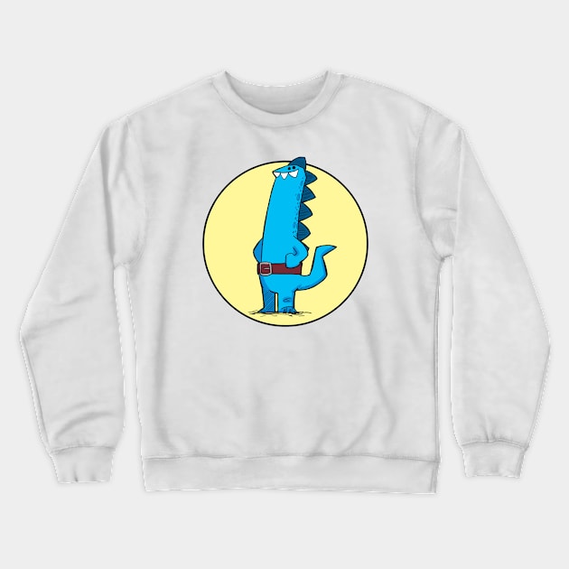 Lizardman in a circle Crewneck Sweatshirt by Slack Wyrm